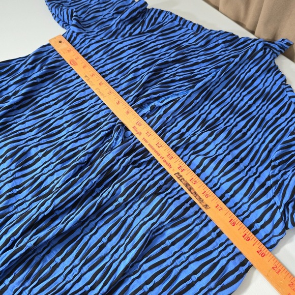 Habitat Open Cardigan Womens Medium Blue Textured Stretch Sweater Office Preppy - Picture 9 of 12